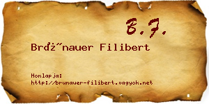 Brünauer Filibert névjegykártya